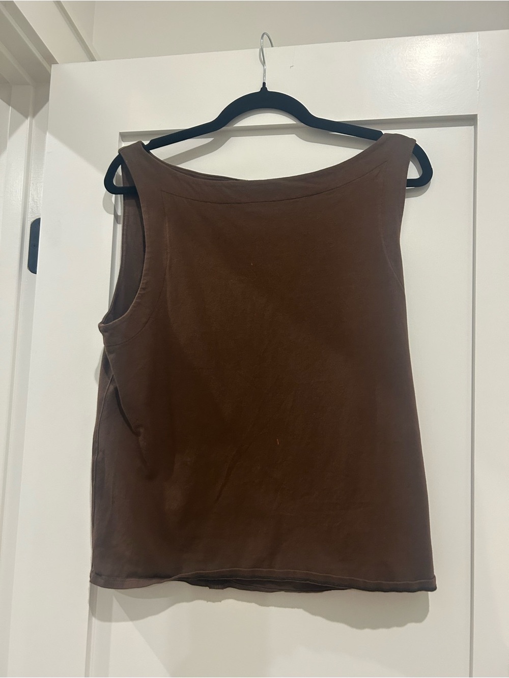 We The Free Chocolate Brown Scoop Neck Tank